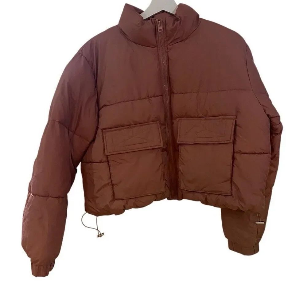 AKIRA ANWND NWT Large pinkish mauve puffy coat full zip